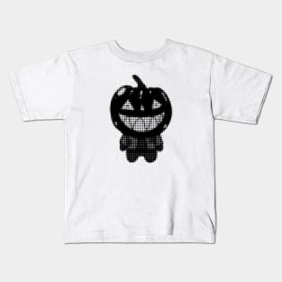Black Zombie Pumpkin Man of Halloween design Kids T-Shirt